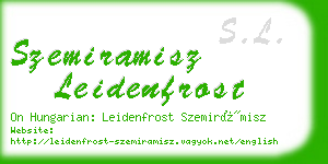 szemiramisz leidenfrost business card